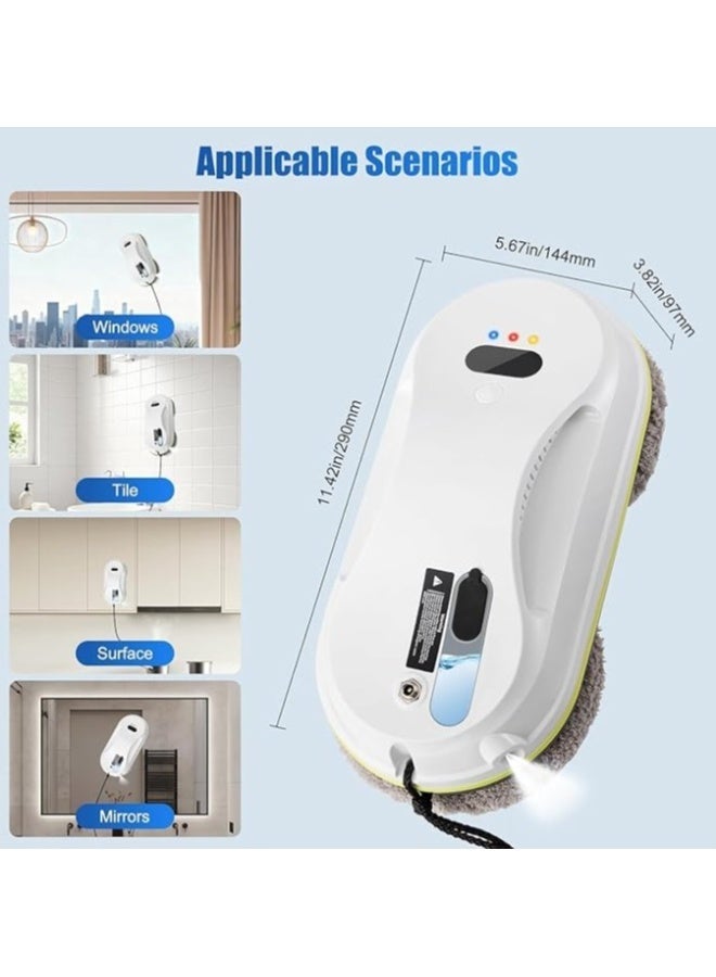 Divaki NEXA LITE Window Cleaning Robot, 3000Pa Strong Suction, Automatic Glass Cleaner with Water Tank, Infrared Remote, Safety Battery - Image 2